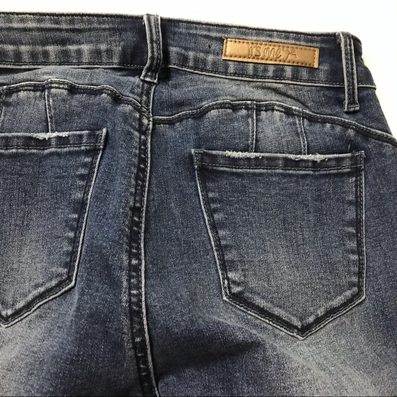 It'z Me U.S.A. Jeans Denim Juniors Size 3 Skinny - Picture 4 of 5